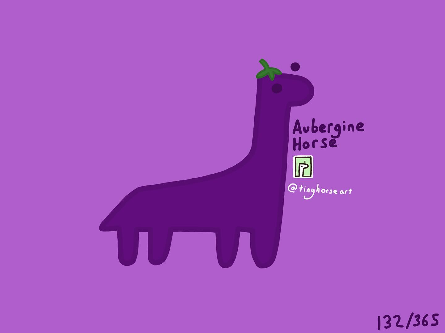 Aubergine Horse
