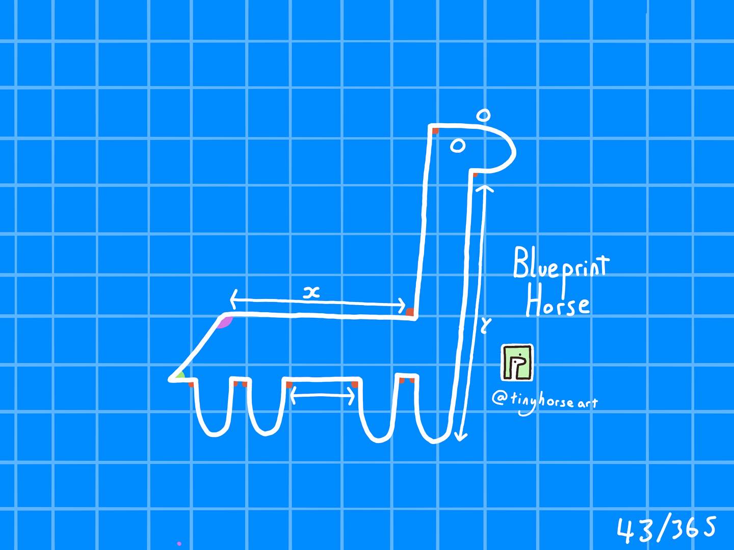 Blueprint Horse
