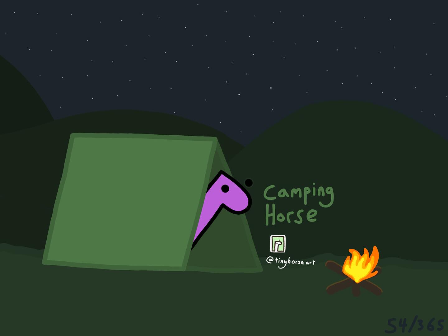 Camping Horse