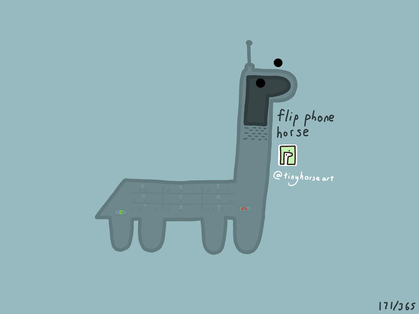 Flip Phone Horse