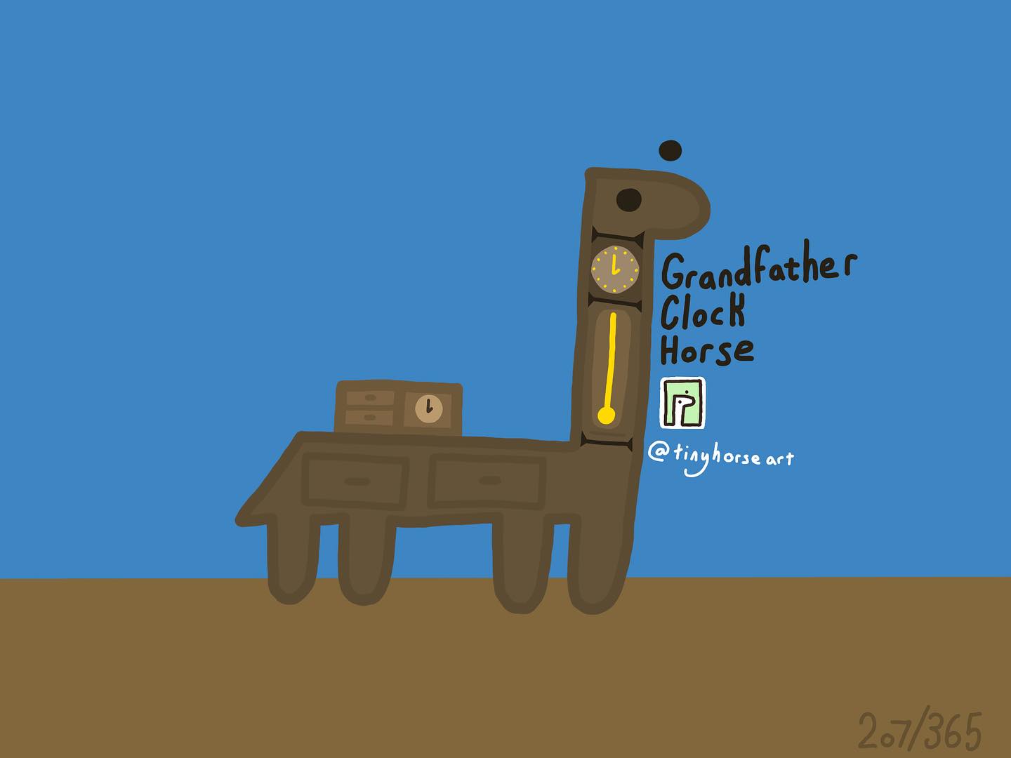 Grandfather Clock Horse