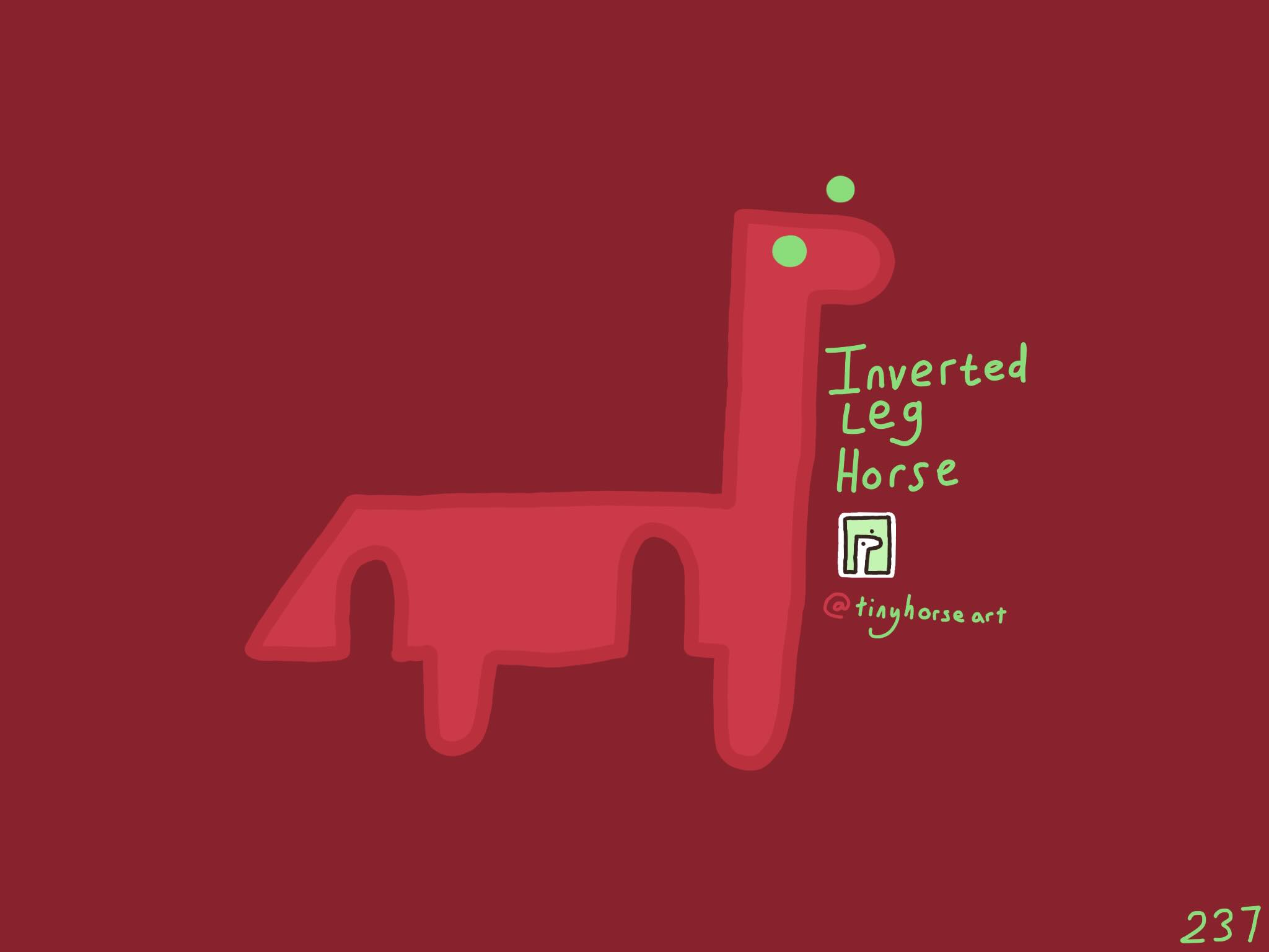 Inverted Leg Horse