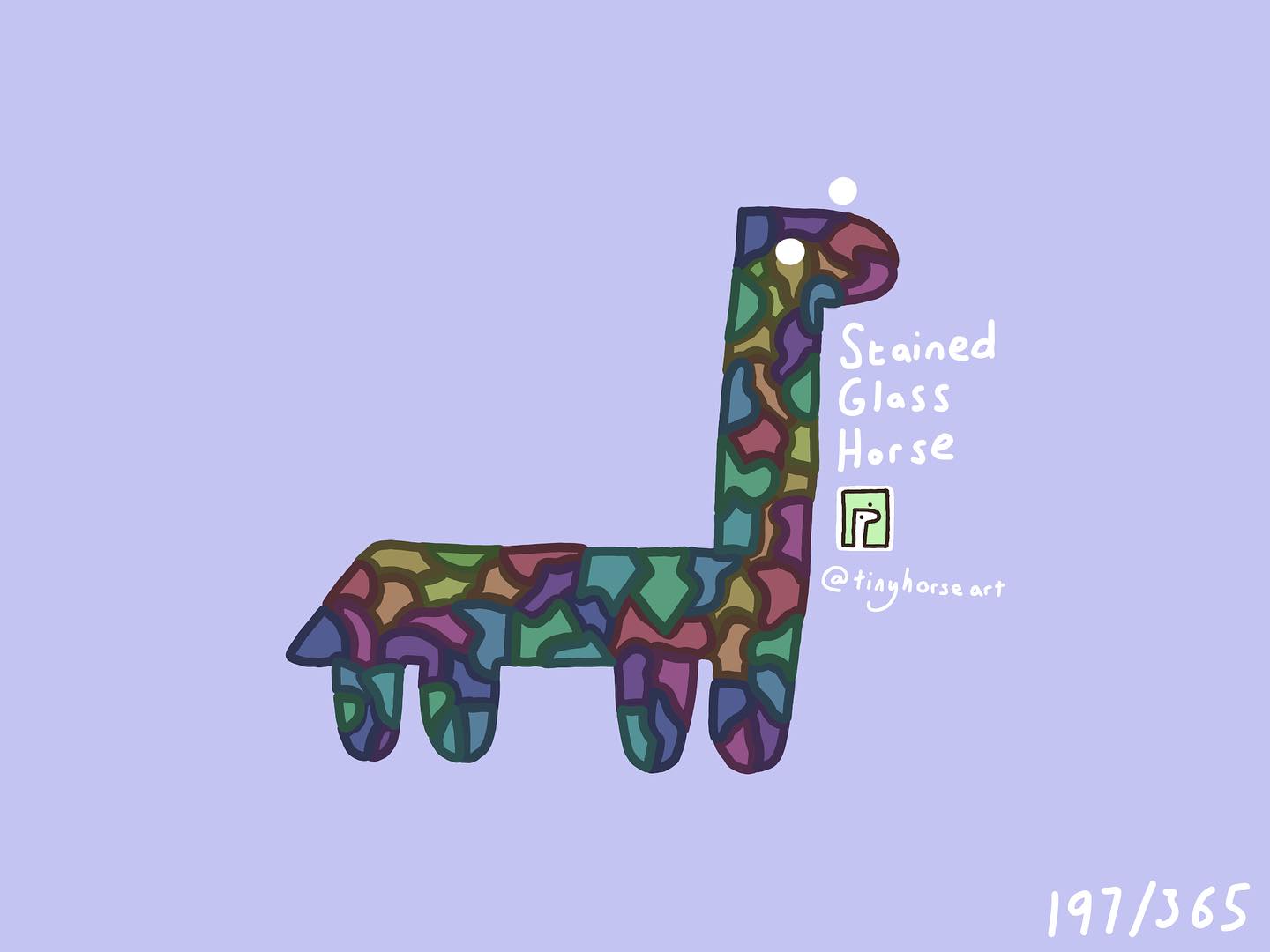 Stained Glass Horse