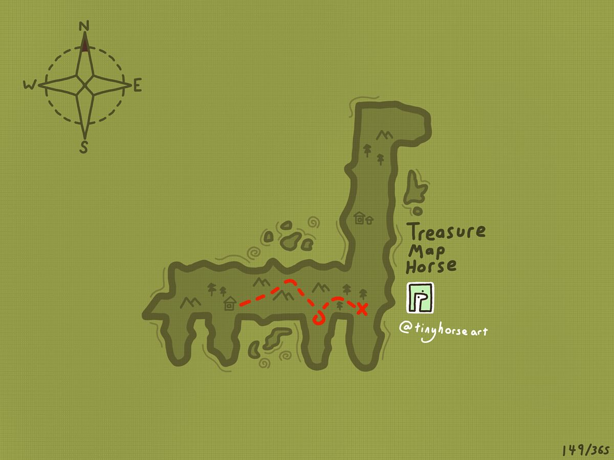 Treasure Map Horse